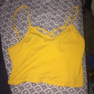 yellow crop top